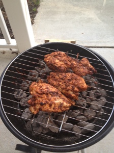 chicken on grill
